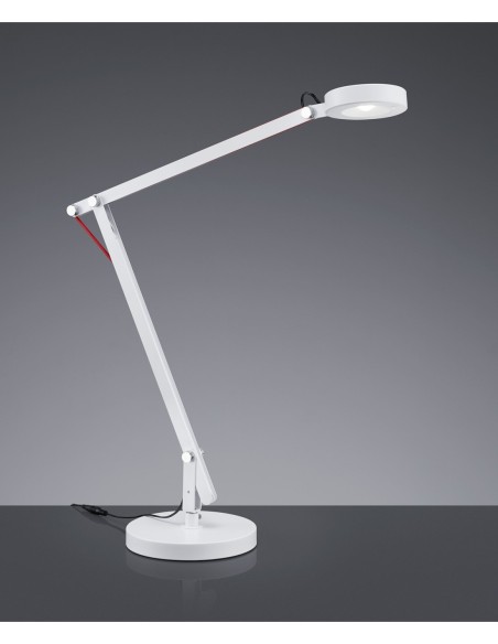 Trio Amsterdam – Lampe de table LED, 5W, 500Lm, blanche, ajustable