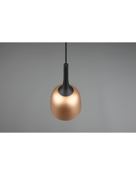 Suspension 3xE27, 40 W max , Laiton mat, Aluminium - Trio - Chiron