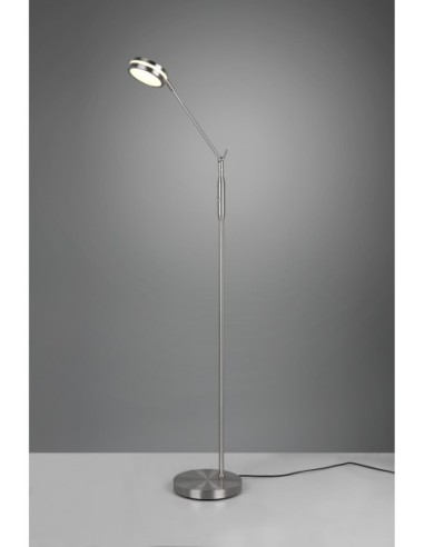 Trio Franklin – Lampadaire LED avec variateur, 6,5W, 2700-4000K, nickel mat