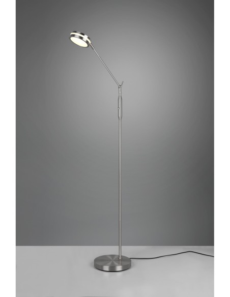 Trio Franklin – Lampadaire LED avec variateur, 6,5W, 2700-4000K, nickel mat