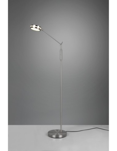 Trio Franklin – Lampadaire moderne LED, 6,5W, lumière ajustable, nickel mat