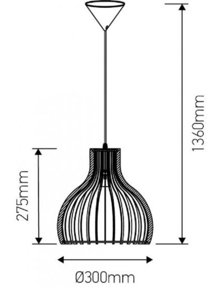 Suspension bois noir forme lanterne - Girard-Sudron Leluminaireled.com