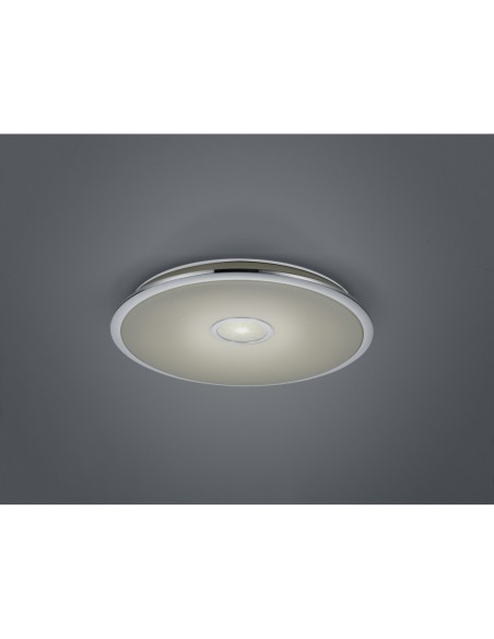 Trio Osaka – Plafonnier LED ultra-moderne, 91,5W, chromé, lumière variable, Ø65 cm, avec fonction mémoire