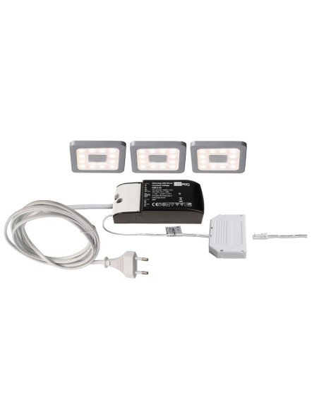 Kit 3 spots pour meuble cuisine et salle de bain Paty Square  - Deko Light Leluminaireled.com