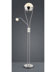 Trio Chris – Lampadaire LED 18W, 2000lm, 3000K, bras de lecture flexible, design chromé élégant 2