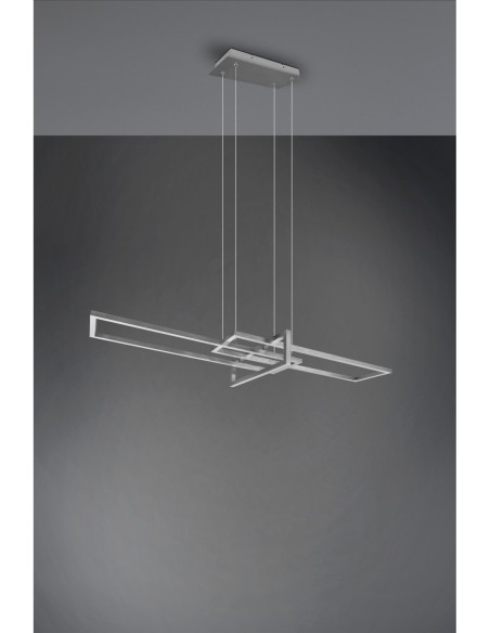 Suspension LED 34W 3000K 4200lm  nickel mat - Trio - Salinas