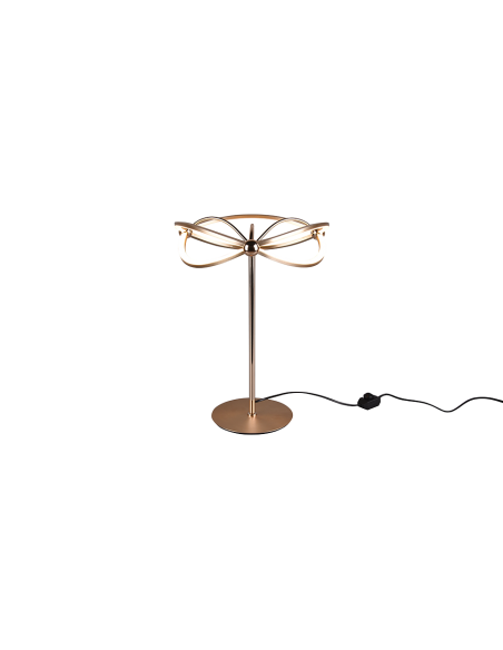 Trio Charivari – Lampe de table LED élégante, 26W, laiton mat, 2500 lm
