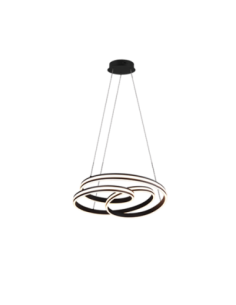 Trio Nuria – Suspension LED 60W, 7200lm, 2300/3000/4000K, noir mat