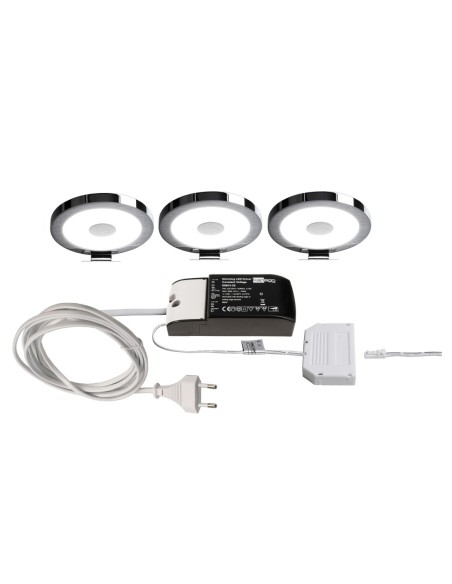 Kit 3 spots étanches ronds pour meuble cuisine et salle de bain  - Deko Light Leluminaireled.com