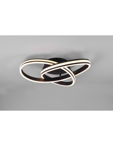 Trio Nuria – Plafonnier LED extra-large avec DIP-SWITCH, éclairage réglable chaud/neutral/blanc, 7000 lm