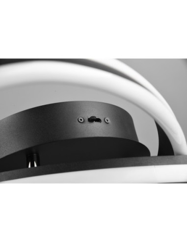 Plafonnier LED 58W 2300/3000/4000K 7000lm Noir mat- Trio intérieur | Trio