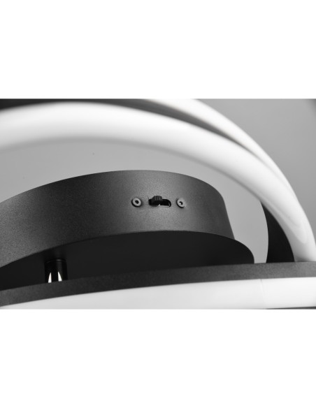 Plafonnier LED 58W 2300/3000/4000K 7000lm Noir mat- Trio - Nuria