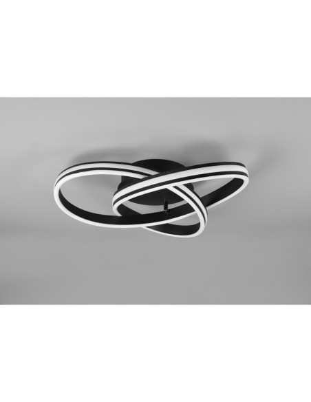 Plafonnier LED 58W 2300/3000/4000K 7000lm Noir mat- Trio - Nuria