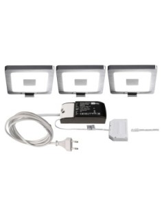 Kit 3 spots étanches carrés pour meuble cuisine et salle de bain  - Deko Light Leluminaireled.com