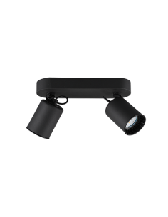 Trio Pago - Spot mural 2xGU10 max 35W Noir Mat 24×15 cm
