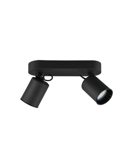 Trio Pago - Spot mural 2xGU10 max 35W Noir Mat 24×15 cm