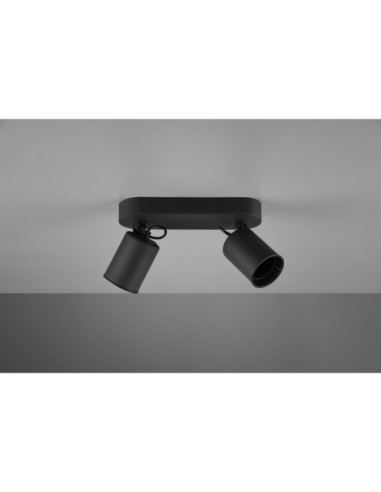 Spot double GU10, max. 35W, Noir mat intérieur | Trio