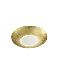 Plafonnier LED doré Trio Chiros 32 cm avec lumière indirecte, design élégant pour salon ou chambre