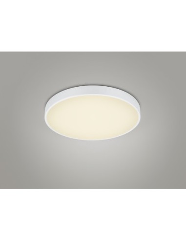 Trio Waco - Plafonnier LED installé dans une chambre, blanc mat, lumière variable 2300 à 4000K