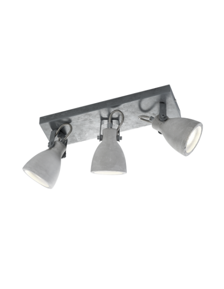 Trio Concrete - Spot 3xGU10 avec finition béton gris moderne