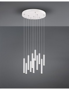 Trio Tubular - Suspension LED design 11x2,8W blanc mat avec hauteur réglable jusqu’à 150 cm 2