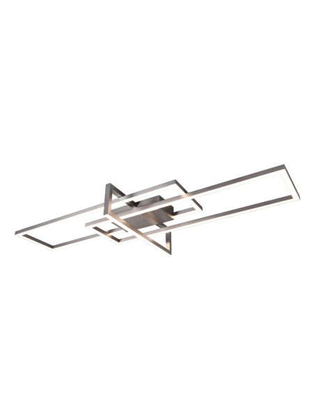 Trio Salinas - Plafonnier LED 34W 3900lm 3000K 100×40 cm nickel mat design élégant