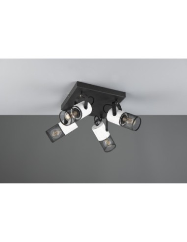 Plafonnier 4 Spots 4xE14, max. 40W, 22 x 22 x 19,5 cm intérieur | Trio