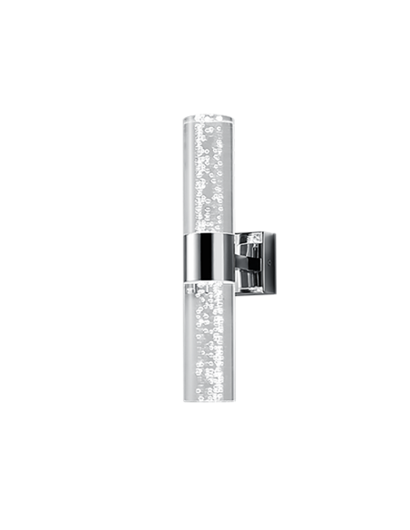 Trio Bolsa - Applique murale LED chromée avec effet bulle, IP44