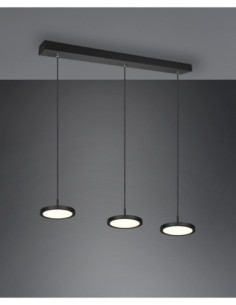 Trio Tray – Suspension LED 3 lampes en noir mat, design épuré et élégant 2