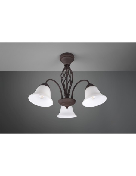 Trio Rustica – Plafonnier rustique créant une ambiance chaleureuse dans un intérieur classique