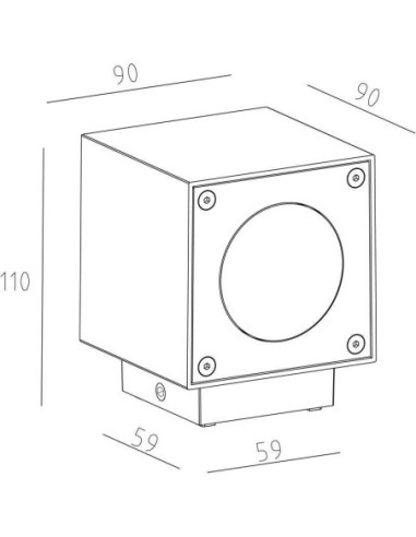 Applique extérieure Led Cubodo B rouille - Deko Light Leluminaireled.com