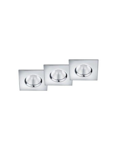 Spot encastré Led 3x5,5W SMD 3000K 345lm chromé intérieur | Trio
