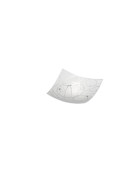 Plafonnier Led 1xE27, max. 40W, Verre Blanc - Trio - Spirelli