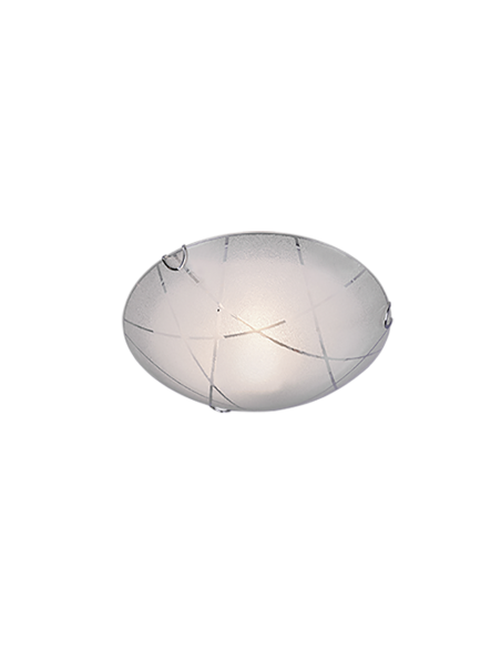 Plafonnier Led 1xE27, max. 40W, Verre Blanc - Trio - Sandrina