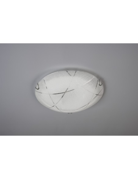 Plafonnier Led 1xE27, max. 40W, Verre Blanc - Trio - Sandrina