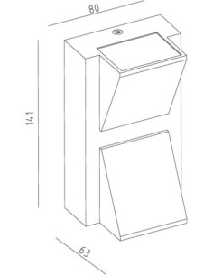 Applique extérieure bi-directionnelle Agudo II Double - Deko Light Leluminaireled.com 2