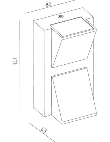 Applique extérieure bi-directionnelle Agudo II Double - Deko Light Leluminaireled.com