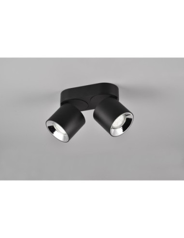 Plafonnier spot noir mat Guayana Trio 10w max