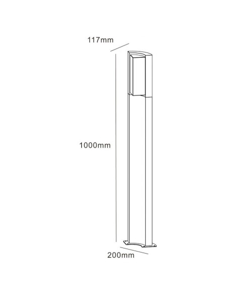 Borne extérieure Led  Tangulo - Deko Light Leluminaireled.com