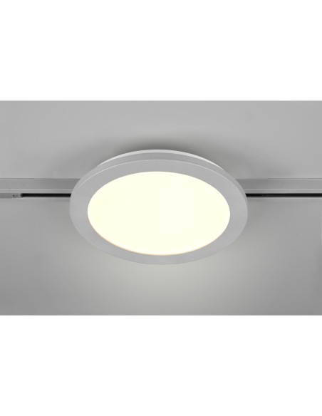 Plafonnier LED SMD 13W, 1400lm, 3000K, Titane - Trio - DUOline