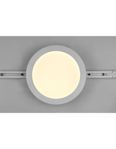 Plafonnier LED SMD 13W, 1400lm, 3000K, Titane - Trio - DUOline