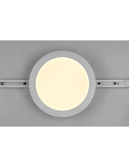 Plafonnier LED SMD 13W, 1400lm, 3000K, Titane - Trio - DUOline