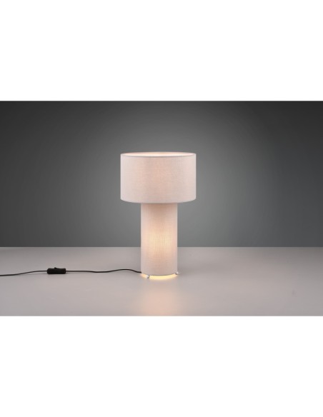 Lampe de table 2xE27 max. 10W, Tissu Gris Ultimate - Trio - Bale