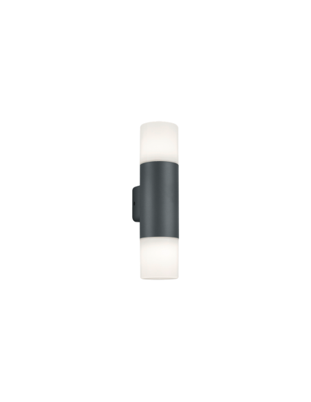 Applique extérieure 2xE27, déflecteur verre opalin – Trio - Hoosic