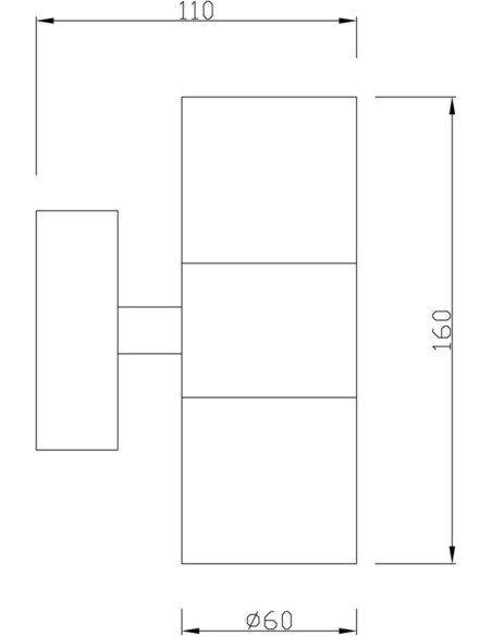 Applique extérieure inox Zilly Up & Down - Deko Light Leluminaireled.com
