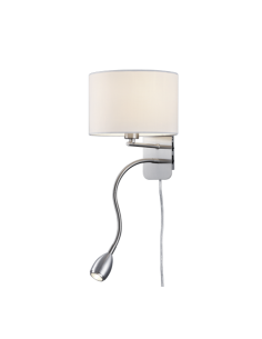 Trio Hotel – Applique murale avec liseuse LED intégrée et support pour ampoule E14