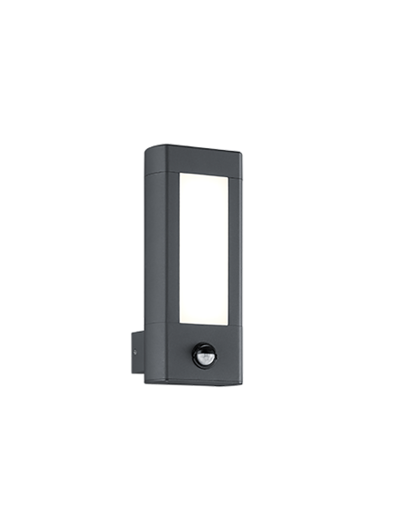 Trio Rhine – Applique murale LED anthracite 2x4,5W avec détecteur de mouvement IP54