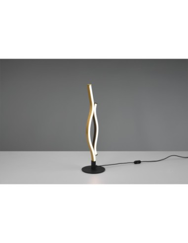 Trio Blaze – Lampe de table LED design incurvé, idéale pour une table de chevet