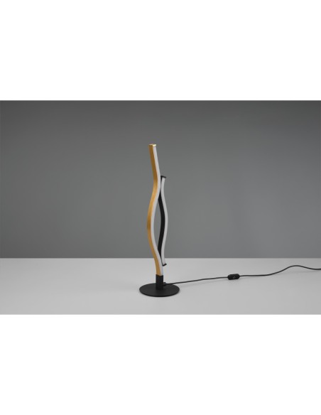 Lampe de table LED , dimmable, mémoire, noir et laiton – Trio – Blaze