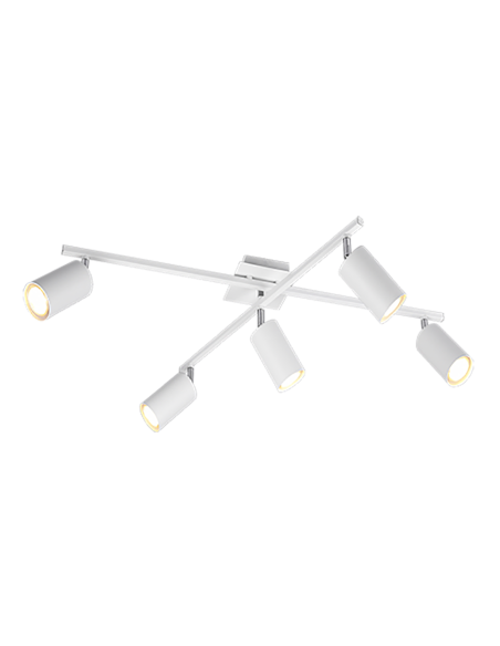 Trio Marley – Plafonnier LED 5xGU10 orientable blanc design moderne